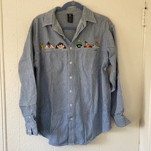 Licensed Looney Tunes button down top